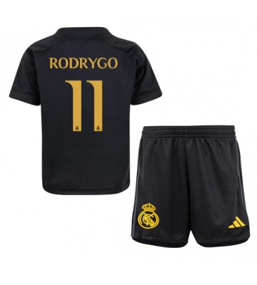 Real Madrid Rodrygo Goes #11 Replika Babytøj Tredje sæt Børn 2023-24 Kortærmet (+ Korte bukser)